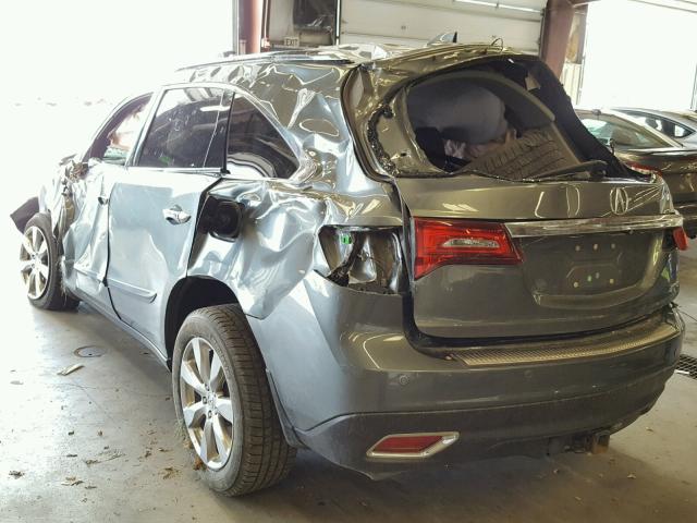 5FRYD4H89EB004984 - 2014 ACURA MDX ADVANC GREEN photo 3