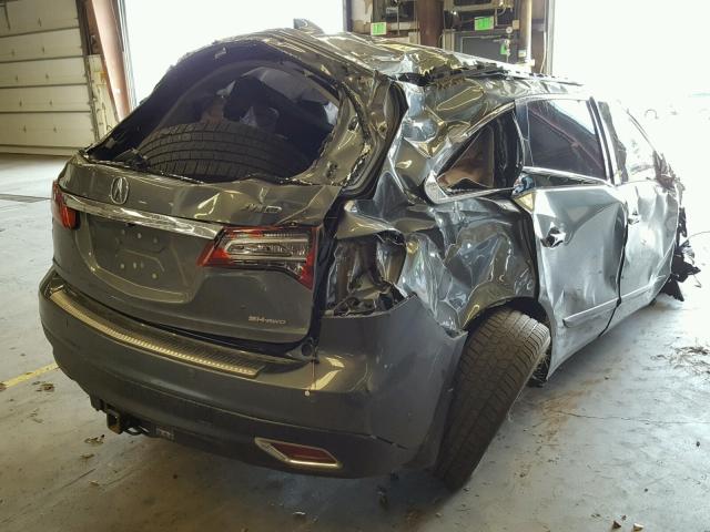 5FRYD4H89EB004984 - 2014 ACURA MDX ADVANC GREEN photo 4
