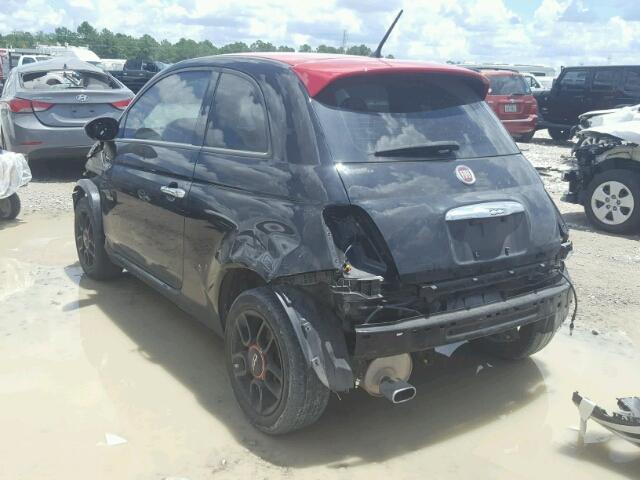 3C3CFFAR4FT612553 - 2015 FIAT 500 POP BLACK photo 3