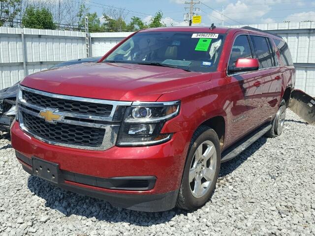 1GNSKJKC8FR157724 - 2015 CHEVROLET SUBURBAN K RED photo 2