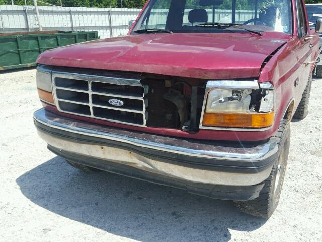 1FTEF14N9RNA40920 - 1994 FORD F150 MAROON photo 9