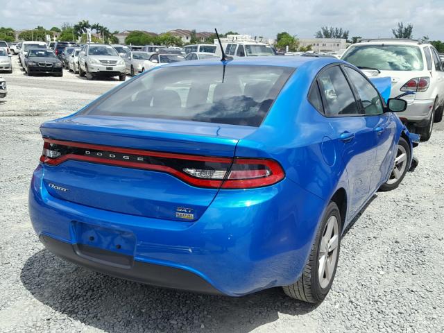 1C3CDFBAXGD584568 - 2016 DODGE DART SXT BLUE photo 4