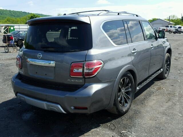 JN8AY2NE0H9704126 - 2017 NISSAN ARMADA PLA GRAY photo 4