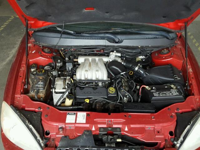 1FAFP5226YG221158 - 2000 FORD TAURUS LX RED photo 7