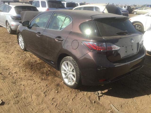 JTHKD5BH1C2095267 - 2012 LEXUS CT200H BROWN photo 3