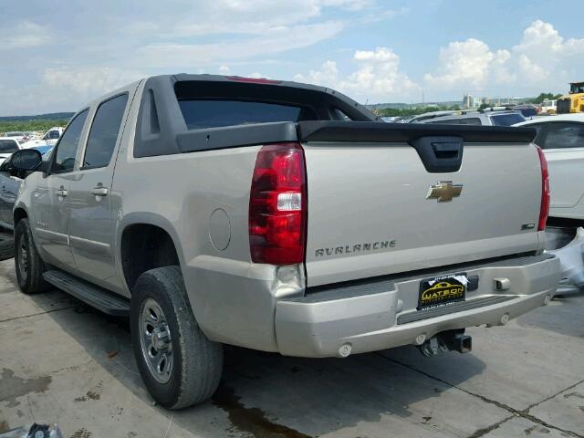 3GNEC120X7G316325 - 2007 CHEVROLET AVALANCHE BEIGE photo 3