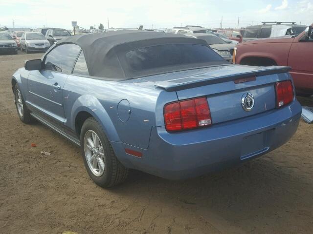 1ZVHT84N285140576 - 2008 FORD MUSTANG BLUE photo 3