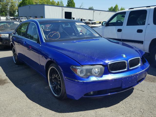 WBAGN634X2DR02214 - 2002 BMW 745 LI BLUE photo 1