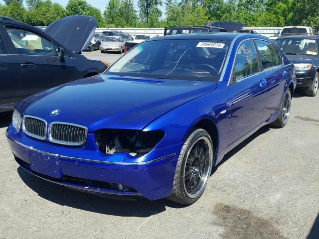 WBAGN634X2DR02214 - 2002 BMW 745 LI BLUE photo 2