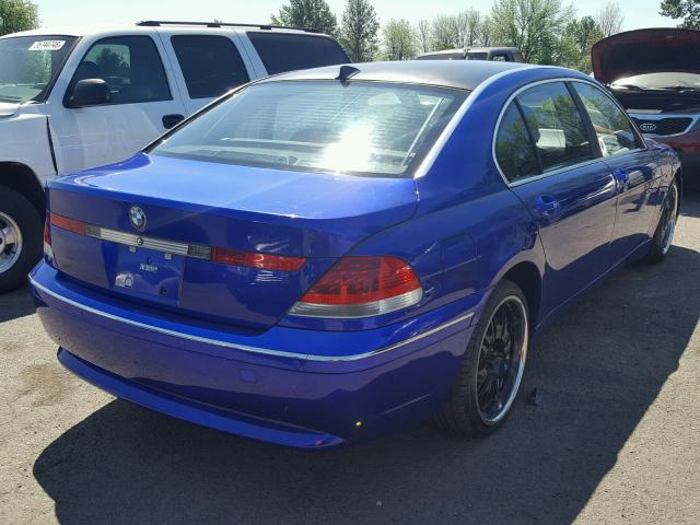 WBAGN634X2DR02214 - 2002 BMW 745 LI BLUE photo 4