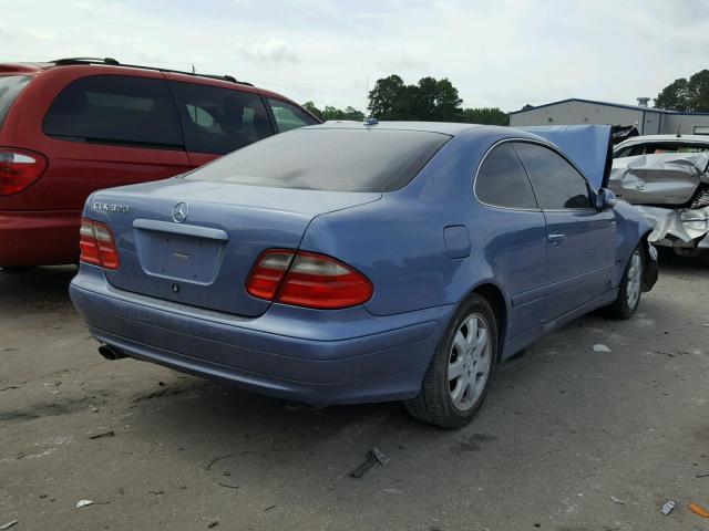 WDBLJ65G81T001947 - 2001 MERCEDES-BENZ CLK 320 BLUE photo 4