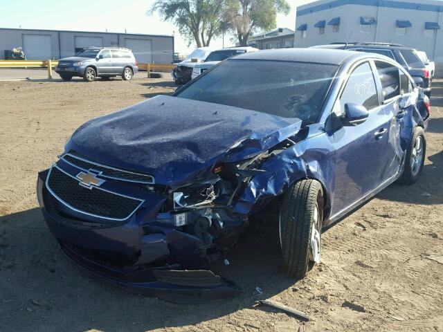 1G1PF5SC9C7372894 - 2012 CHEVROLET CRUZE LT BLUE photo 2