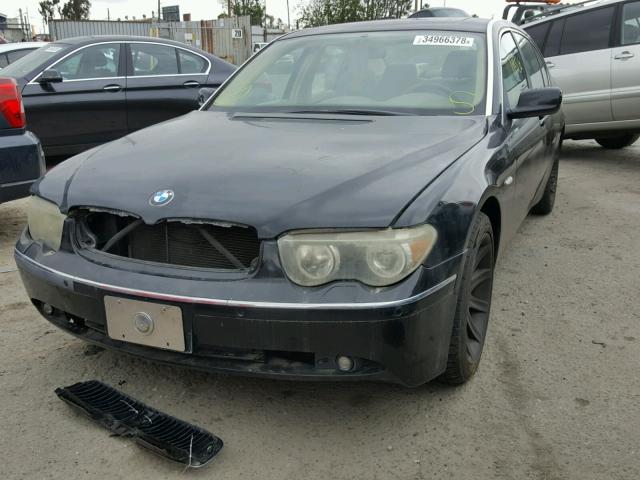 WBAGN63433DS44852 - 2003 BMW 745 LI BLACK photo 2
