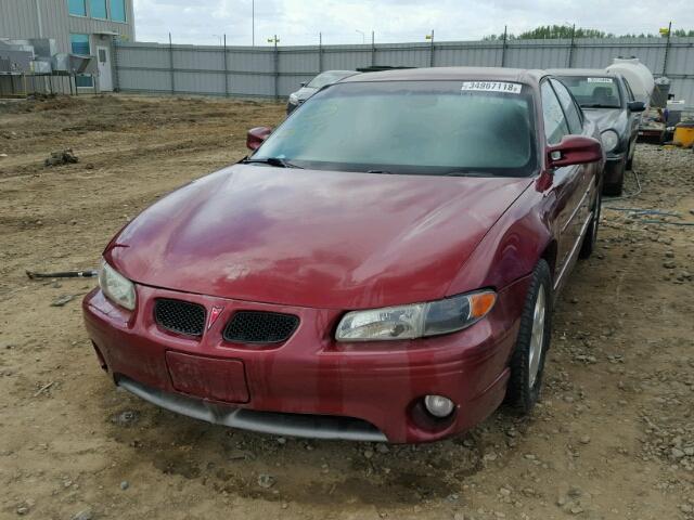 1G2WP52K0YF142105 - 2000 PONTIAC GRAND PRIX RED photo 2