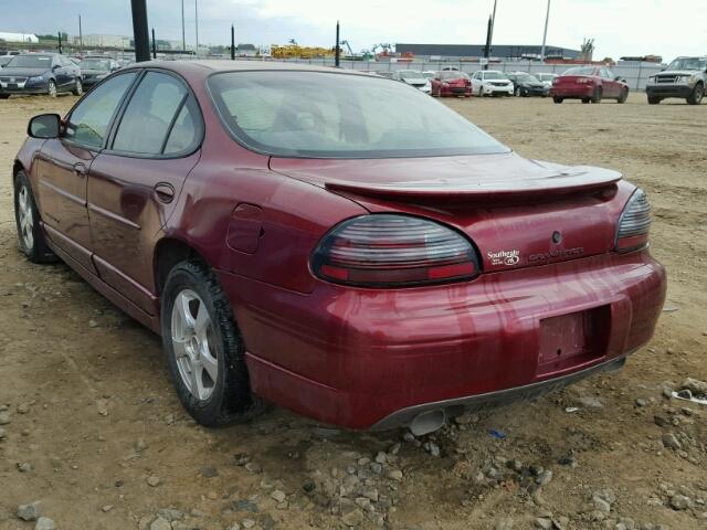 1G2WP52K0YF142105 - 2000 PONTIAC GRAND PRIX RED photo 3