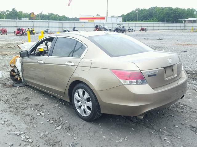 1HGCP36858A087330 - 2008 HONDA ACCORD EXL TAN photo 3