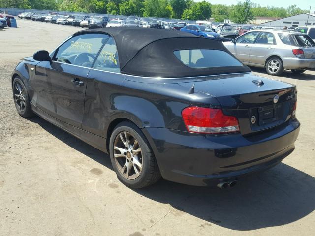 WBAUL73598VE89327 - 2008 BMW 128 I BLACK photo 3