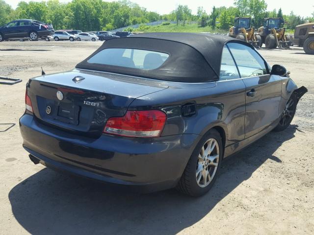 WBAUL73598VE89327 - 2008 BMW 128 I BLACK photo 4