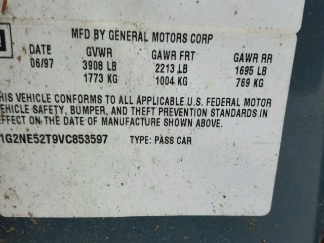 1G2NE52T9VC853597 - 1997 PONTIAC GRAND AM S GREEN photo 10