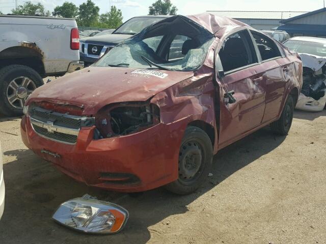 KL1TD5DE0BB217986 - 2011 CHEVROLET AVEO LS RED photo 2