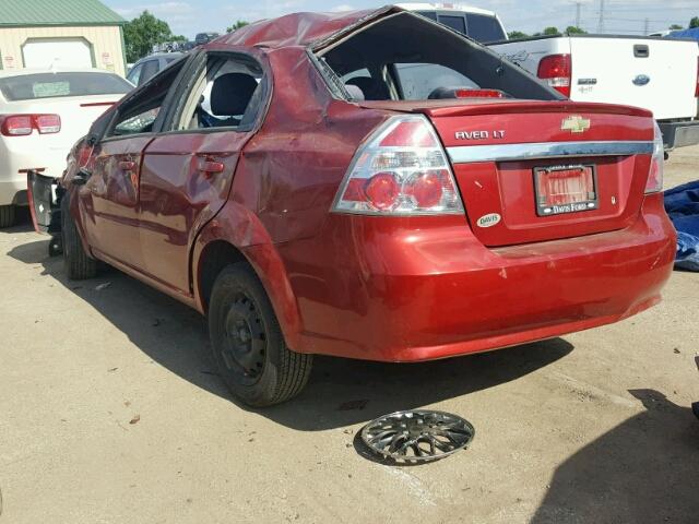 KL1TD5DE0BB217986 - 2011 CHEVROLET AVEO LS RED photo 3
