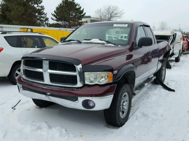 3D7KU28D13G823915 - 2003 DODGE RAM 2500 S MAROON photo 2