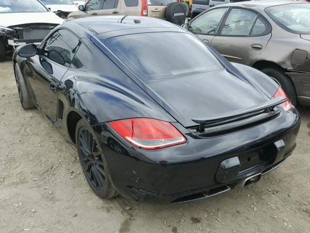 WP0AA2A8XBU761521 - 2011 PORSCHE CAYMAN BLACK photo 3