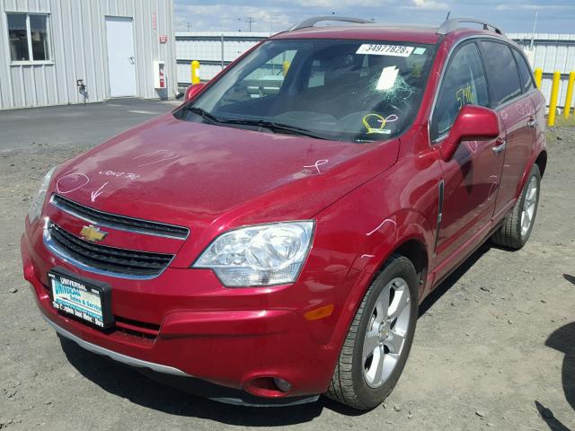 3GNAL3EK6ES681764 - 2014 CHEVROLET CAPTIVA LT RED photo 2