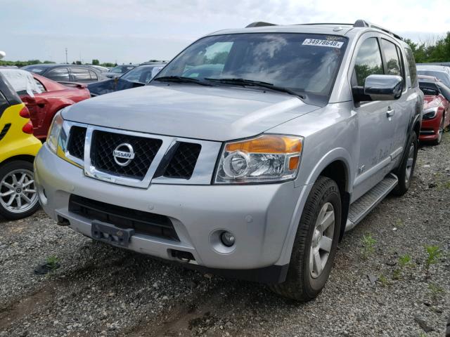 5N1AA08C28N620648 - 2008 NISSAN ARMADA SE SILVER photo 2