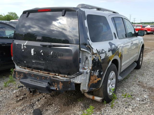 5N1AA08C28N620648 - 2008 NISSAN ARMADA SE SILVER photo 4