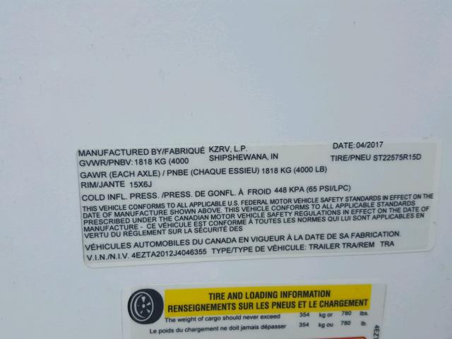 4EZTA2012J4046355 - 2018 KZ ESCAPE  Çift renkli fotoğraf 10