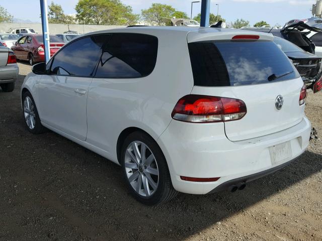 WVWBM7AJ4BW135589 - 2011 VOLKSWAGEN GOLF WHITE photo 3