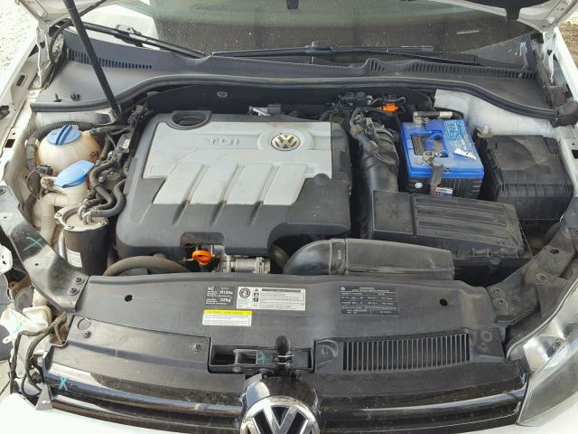 WVWBM7AJ4BW135589 - 2011 VOLKSWAGEN GOLF WHITE photo 7