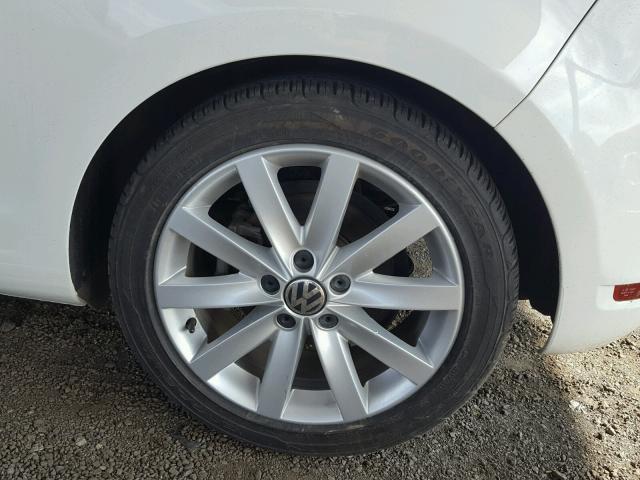 WVWBM7AJ4BW135589 - 2011 VOLKSWAGEN GOLF WHITE photo 9