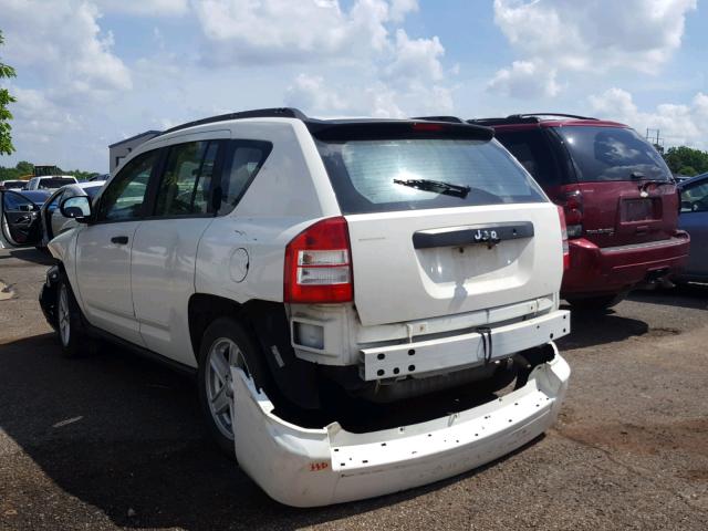 1J4FT47A69D140044 - 2009 JEEP COMPASS SP WHITE photo 3