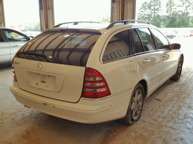 WDBRH61J83F328051 - 2003 MERCEDES-BENZ C 240 SPOR WHITE photo 4