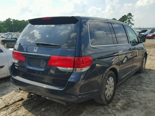 5FNRL3H26AB008659 - 2010 HONDA ODYSSEY LX BLUE photo 4