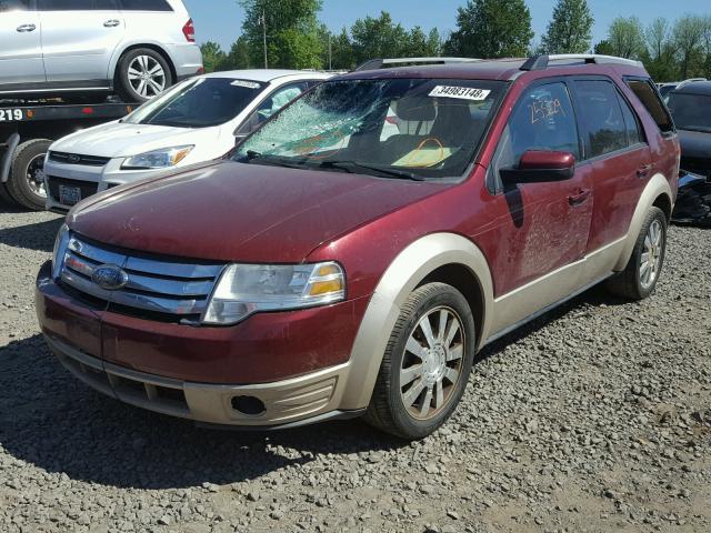 1FMDK08W48GA17760 - 2008 FORD TAURUS X E RED photo 2