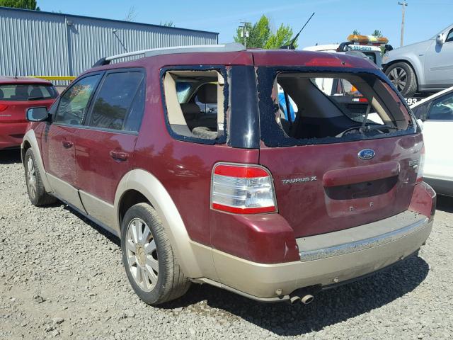 1FMDK08W48GA17760 - 2008 FORD TAURUS X E RED photo 3