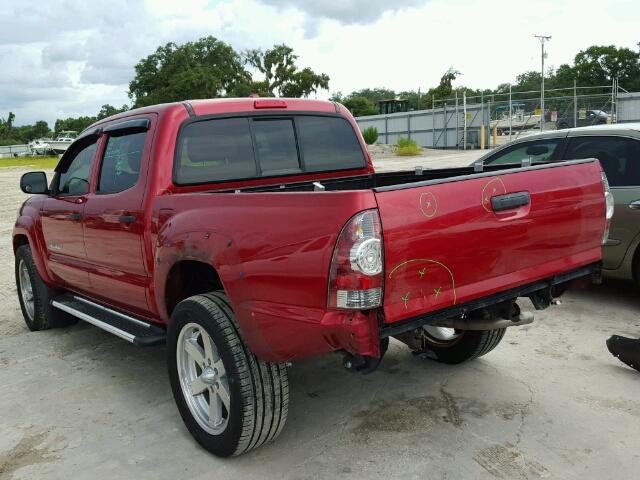 3TMJU62N09M090247 - 2009 TOYOTA TACOMA RED photo 3