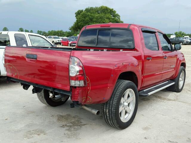 3TMJU62N09M090247 - 2009 TOYOTA TACOMA RED photo 4