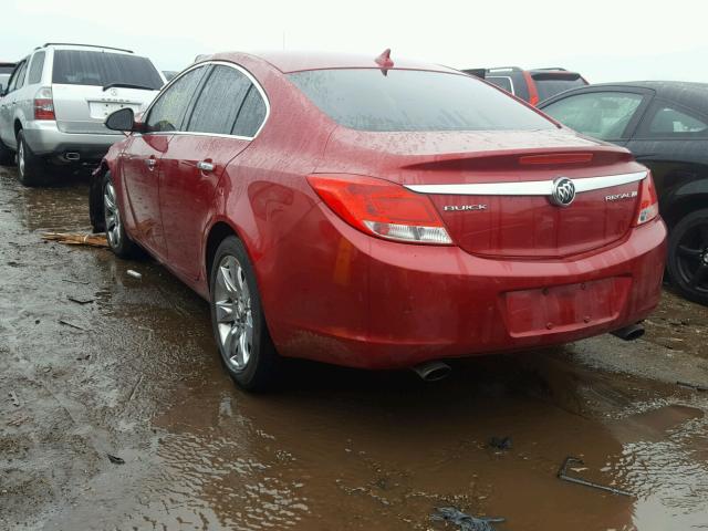 2G4GS5EV1C9212518 - 2012 BUICK REGAL PREM RED photo 3