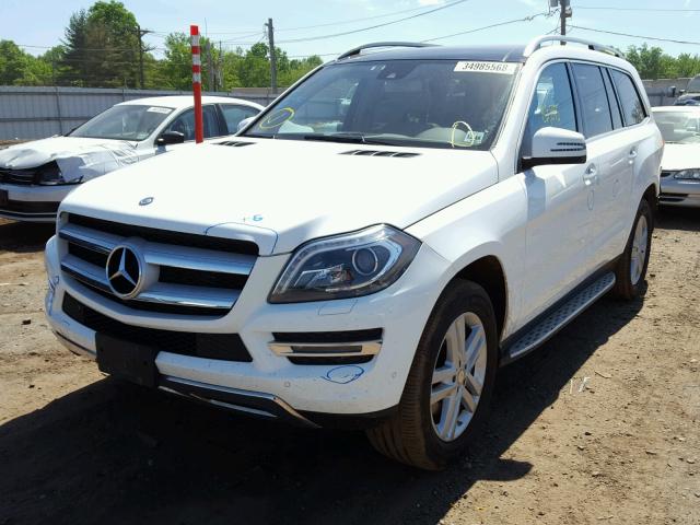 4JGDF2EE3EA345939 - 2014 MERCEDES-BENZ GL 350 BLU WHITE photo 2