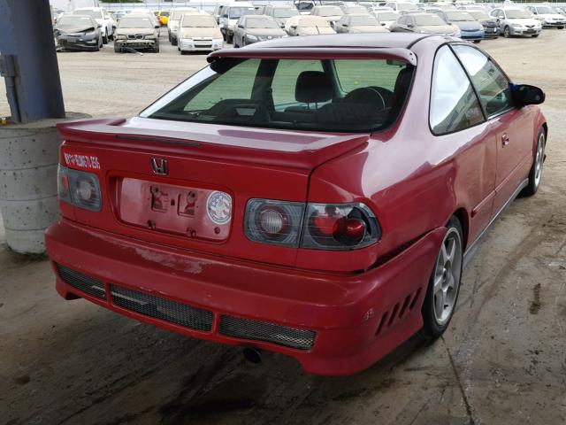 1HGEM115XYL042004 - 2000 HONDA CIVIC SI RED photo 4