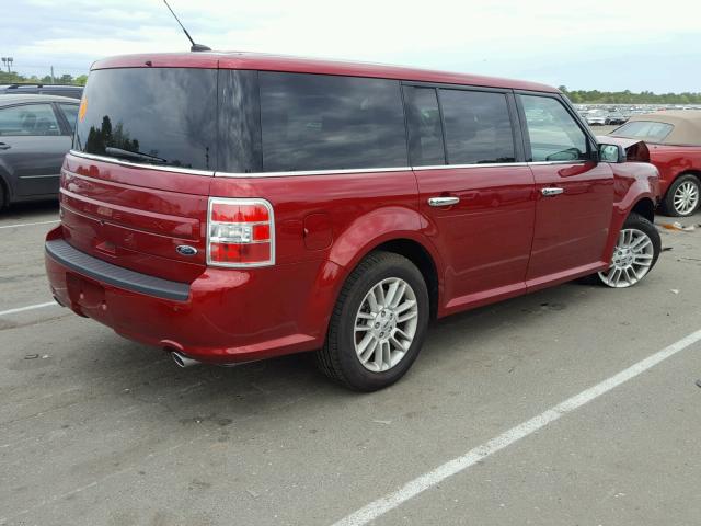 2FMGK5C82JBA14694 - 2018 FORD FLEX SEL MAROON photo 4