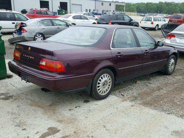 JH4KA7665SC015460 - 1995 ACURA LEGEND L PURPLE photo 4