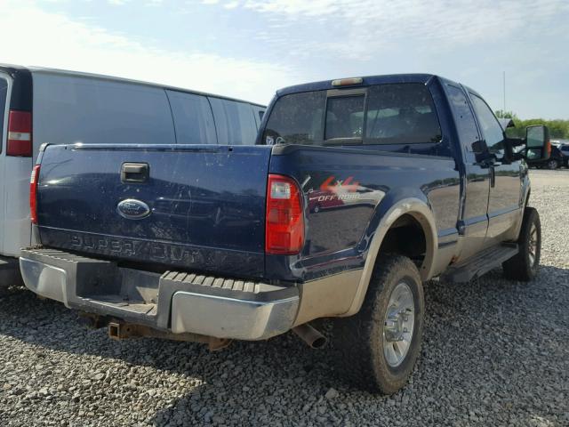 1FTWX31598EA66711 - 2008 FORD F350 SRW S BLUE photo 4