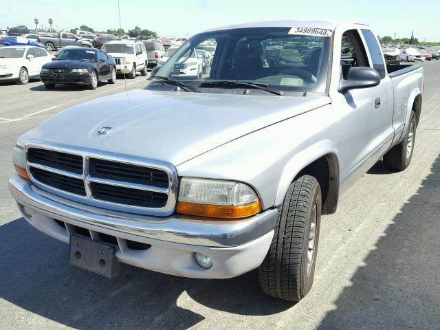 1D7GL42N93S280991 - 2003 DODGE DAKOTA SLT SILVER photo 2