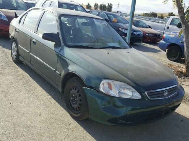 2HGEJ6617YH574738 - 2000 HONDA CIVIC BASE GREEN photo 1
