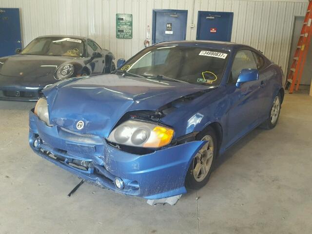 KMHHM65DX4U116290 - 2004 HYUNDAI TIBURON BLUE photo 2